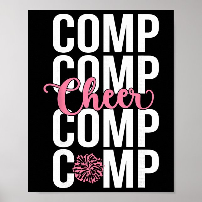 Cheer Comp Day Cheerleading Competition Day Cheerl Poster (Front)
