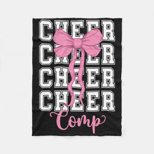 Cheer Comp Day Cheerleading Competition Day Coquet Fleece Blanket (Front)