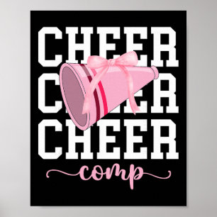Cheer Comp Day Coquette Cheerleading Competition D Poster