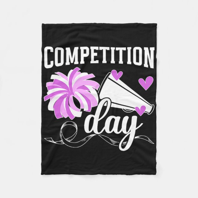 Cheer Competition Day Cheerleading Comp Day Cheerl Fleece Blanket (Front)