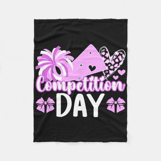Cheer Competition Day Cheerleading Comp Day Cheerl Fleece Blanket (Front)