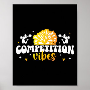 Cheer Competition Day Vibes Cheerleader Comp Day Poster