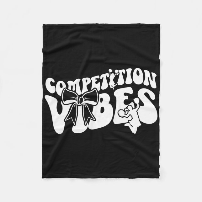 Cheer Competition Day Vibes Cheerleading Comp Day  Fleece Blanket (Front)