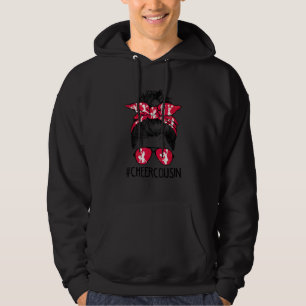 Cheer Cousin Cheerleader Cousin Life Messy Bun Mot Hoodie