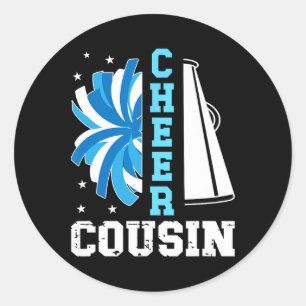 Cheer Cousin Cheerleader Cousin Proud Cheerleading Classic Round Sticker