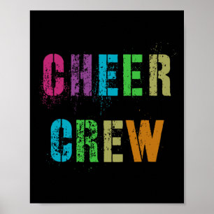 Cheer Crew Cheerleading Team School Cheerleader Sq Poster