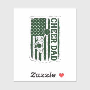 Cheer Dad American Flag Vintage Vector Design_1