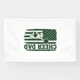 Cheer Dad American Flag Vintage Vector Design_1 Banner