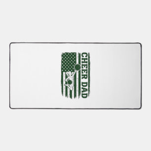Cheer Dad American Flag Vintage Vector Design_1 Desk Mat
