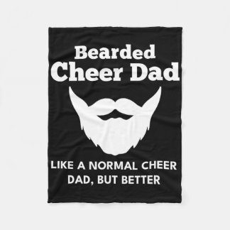 Cheer Dad Bearded Definition Cheerleading Funny Fleece Blanket