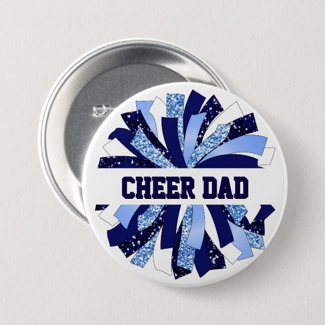 Cheer Dad Button Pin (Front & Back)
