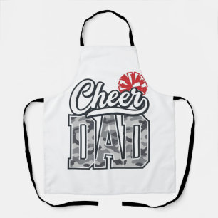 Cheer Dad Camo Pom Vintage Vector Design_1 Apron