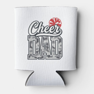 Cheer Dad Camo Pom Vintage Vector Design_1 Can Cooler