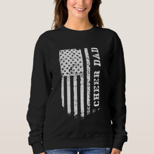 Cheer Dad Cheerleading American Flag Fathers Day C Sweatshirt