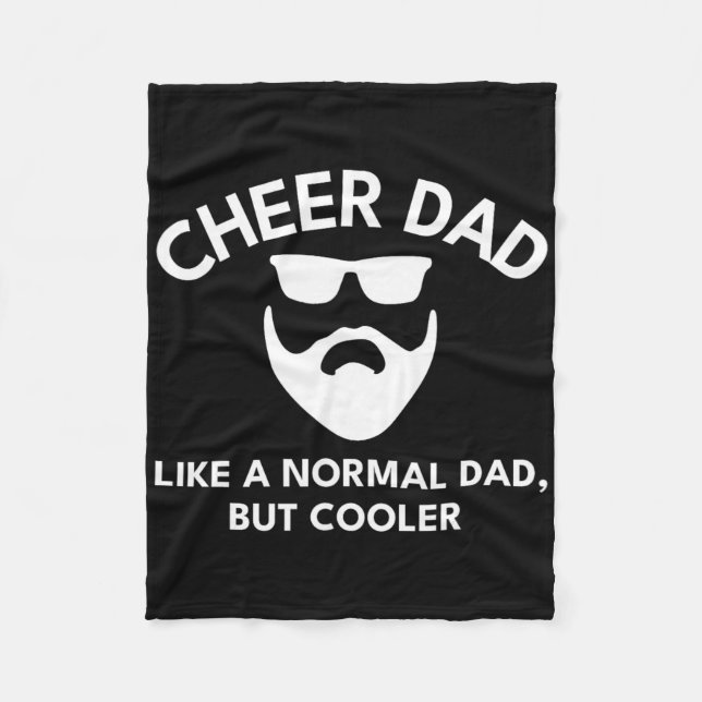 Cheer Dad Cheerleading Bearded Definition  Fleece Blanket (Front)