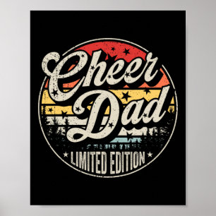 Cheer Dad Cheerleading Dad Retro Vintage Cheerlead Poster