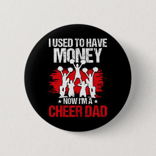 Cheer Dad Cheerleading Fathers Day 6 Cm Round Badge