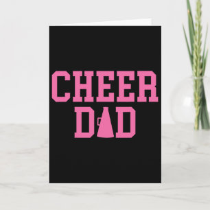 Cheer Dad Cheerleading Pink Card