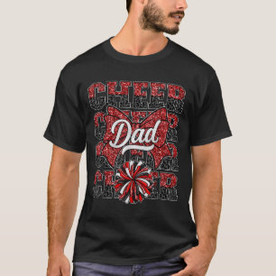 Cheer Dad Daddy Bow Sport Cheerleader Cheerleading T-Shirt