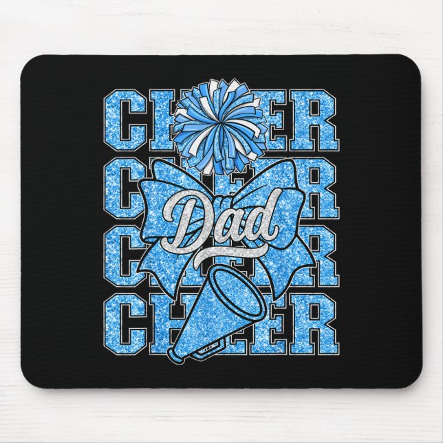 Cheer Dad Daddy Bow Srt Cheerleader Cheerleading B Mouse Pad (Front)