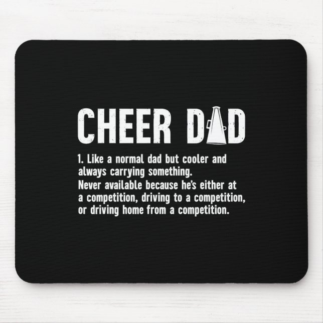 Cheer Dad Definition Dad Of A Cheerleader Father  Mouse Pad (Front)