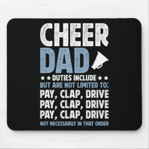Cheer Dad Duties Cheerleading Dad Of A Cheerleader Mouse Pad