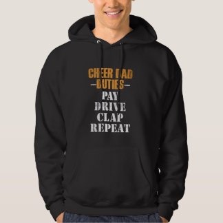 Cheer Dad Duties Pay Drive Clap Funny Cheerleader  Hoodie