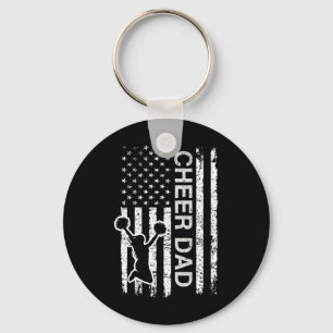 Cheer Dad Flag Royal Blue Cheerleading Key Ring