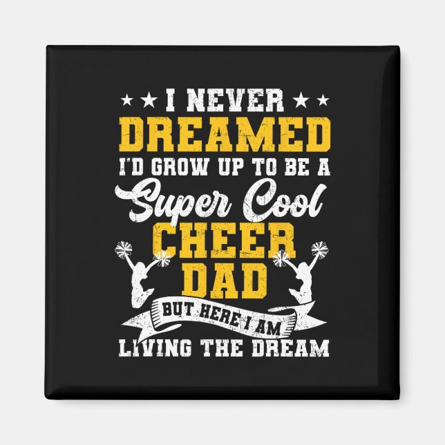 Cheer Dad Funny Cheerleader Dad Cheerleading Distr Magnet (Front)