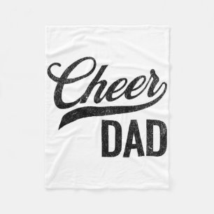 Cheer Dad Orange And Black Cheerleading Matching P Fleece Blanket