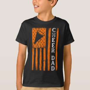 Cheer Dad Orange Cheerleading Flag _1 T-Shirt