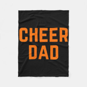 Cheer Dad Orange Cheerleading Pocket  Fleece Blanket