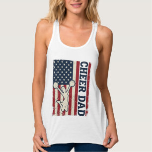 Cheer Dad Patriotic American Flag Vector Shirt Des
