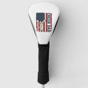 Cheer Dad Patriotic American Flag Vector Shirt Des Golf Head Cover
