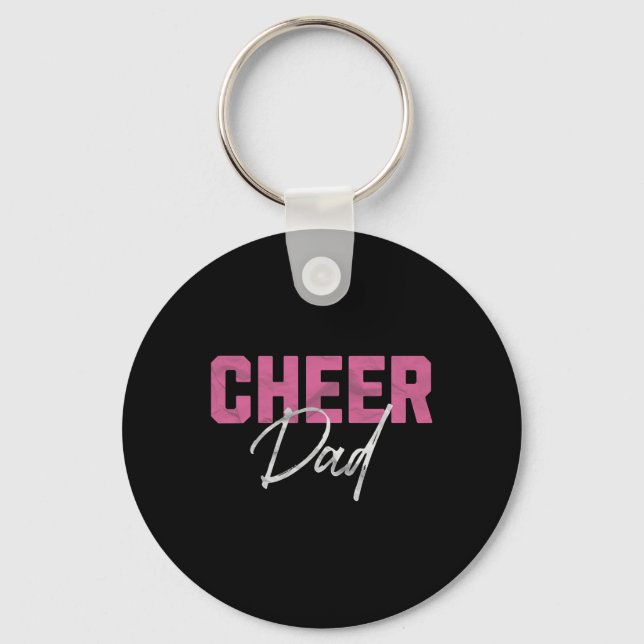 Cheer Dad Pink Cheerleading _5  Key Ring (Front)