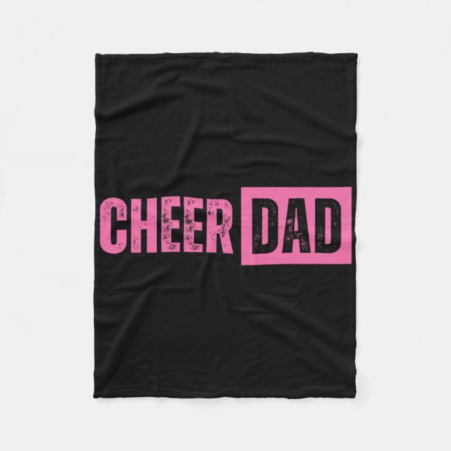 Cheer Dad Pink Cheerleading  Fleece Blanket (Front)