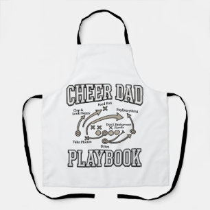 Cheer Dad Playbook Vintage Vector Shirt Design_1 Apron