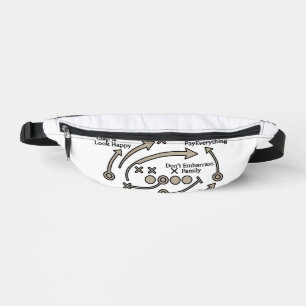 Cheer Dad Playbook Vintage Vector Shirt Design_1 Bum Bags