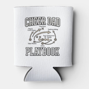 Cheer Dad Playbook Vintage Vector Shirt Design_1 Can Cooler