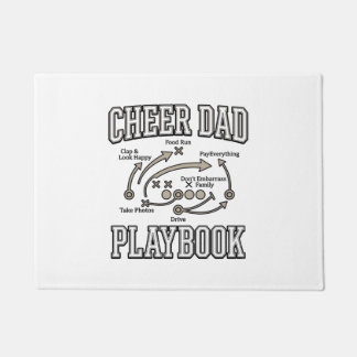 Cheer Dad Playbook Vintage Vector Shirt Design_1 Doormat