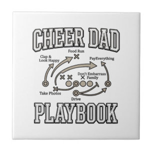 Cheer Dad Playbook Vintage Vector Shirt Design_1 Tile