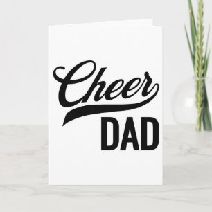 Cheer Dad Red And Black White Cheerleading Matchin Card