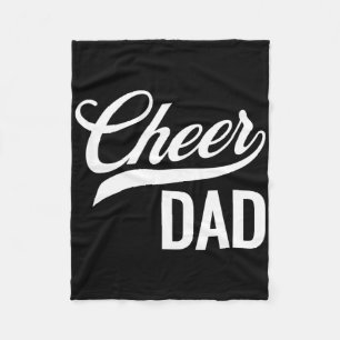 Cheer Dad Red And White Cheerleading Matching Pare Fleece Blanket