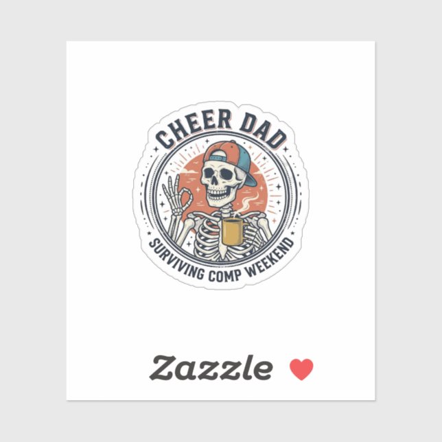 Cheer Dad Surviving Comp Weekend Skeleton Shirt_1 (Sheet)