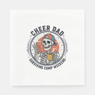 Cheer Dad Surviving Comp Weekend Skeleton Shirt_1 Napkin