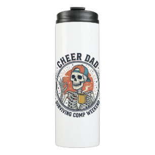 Cheer Dad Surviving Comp Weekend Skeleton Shirt_1 Thermal Tumbler