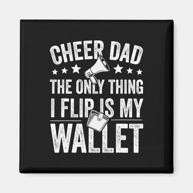 Cheer Dad Wallet Cheerleader Dad Cheerleading Fath Magnet (Front)