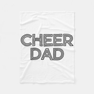 Cheer Dad White Cheerleading  Fleece Blanket