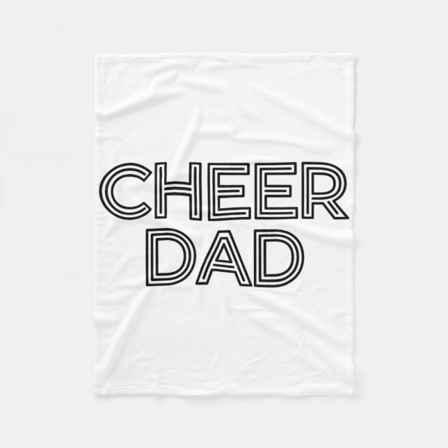 Cheer Dad White Cheerleading  Fleece Blanket (Front)