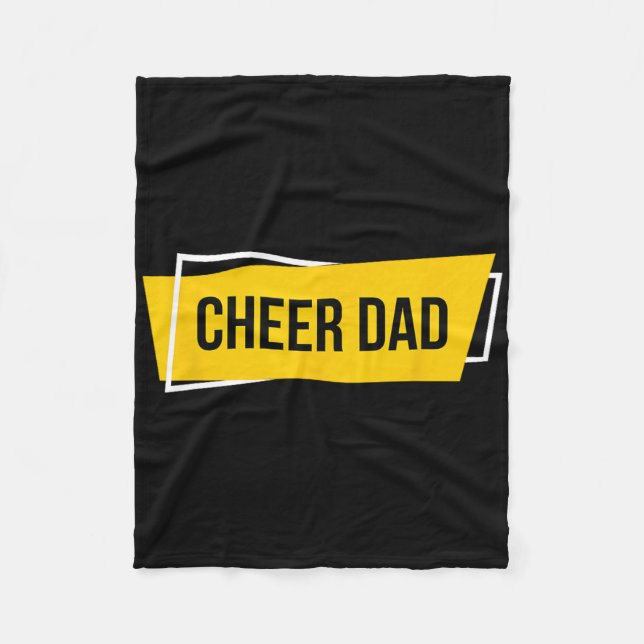 Cheer Dad Yellow Cheerleading _1  Fleece Blanket (Front)